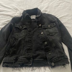 Zara black jean jacket